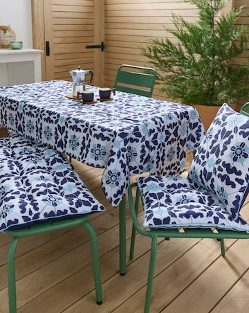 Tile Print Wipe Clean Tablecoth