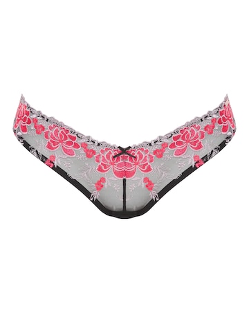Figleaves Curve Floral V Brazilian Neon