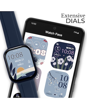 Radley Series 55 Silicone Strap Smart Watch - Naval Blue