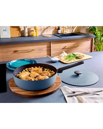 Morphy Richards Non-Stick 28cm Blue Saute Pan