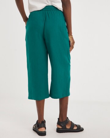 Green Cheesecloth Culottes