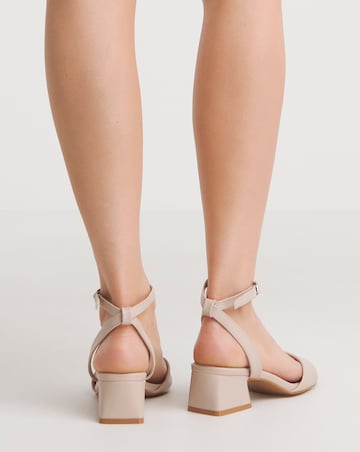 Amber Barely There Low Block Heel Sandals Extra Wide EEE Fit