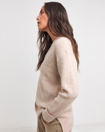 V Neck Longline Jumper