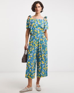 Textured Crinkle Tie Strap Jumpsuit