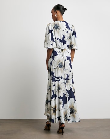 Joanna Hope Wrap Dress With Puff Sleeves