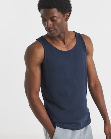 Pure Cotton Vest- Navy