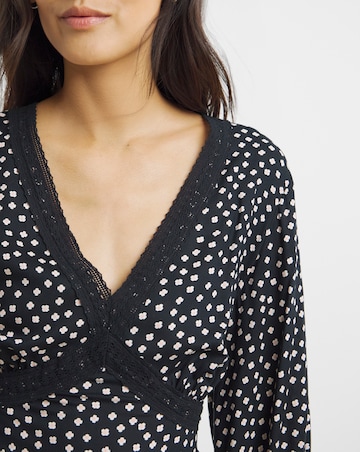 Lace Insert Tea Dress