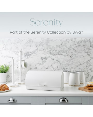 Swan Serenity Bread Bin White