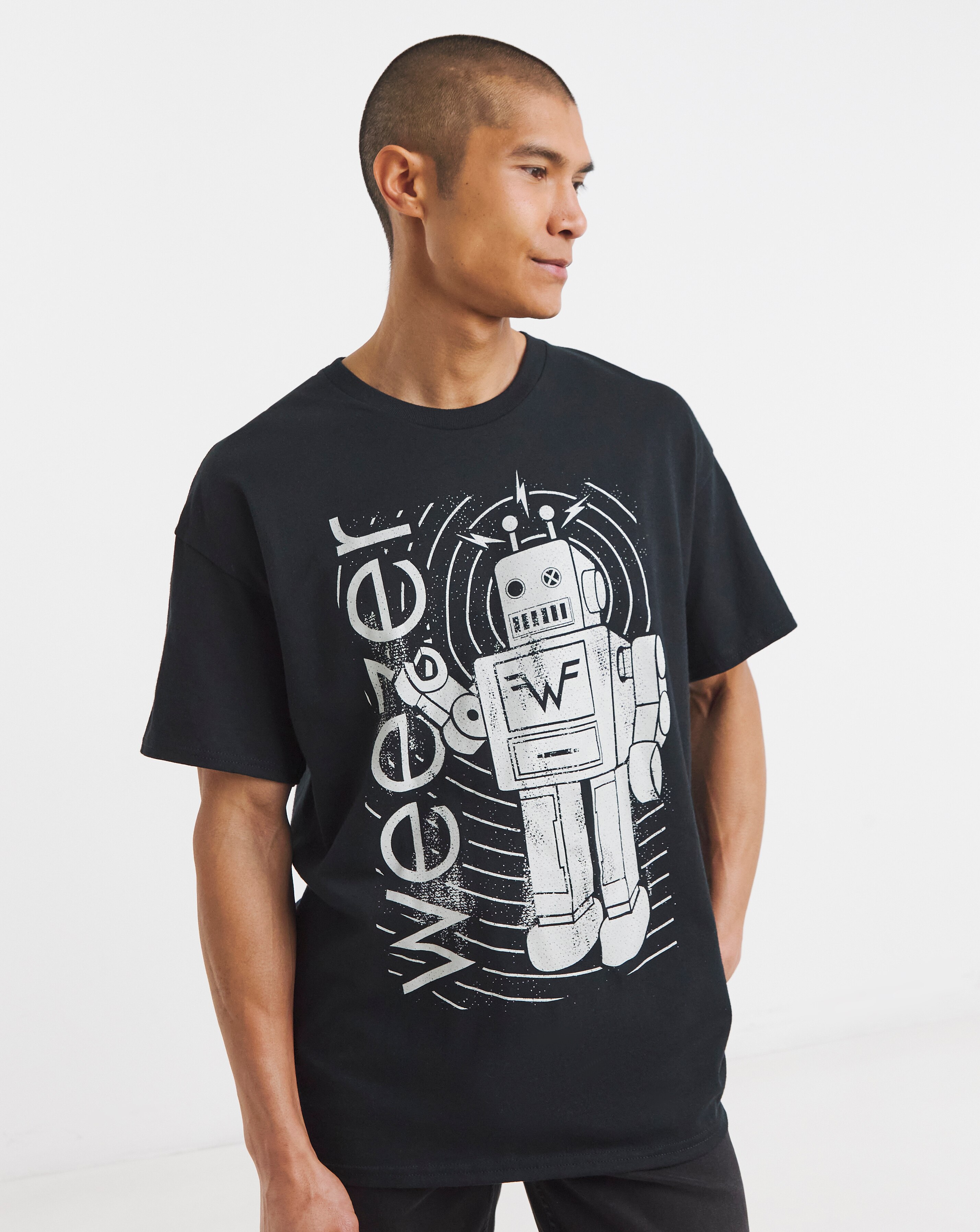 Weezer Graphic Band T-Shirt - Black | JD Williams