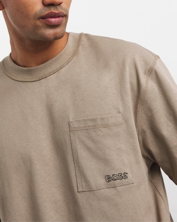 BOSS Doodle Logo Stone T-Shirt