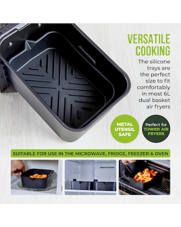 Tower Set of 2 Rectangular Air Fryer Trays