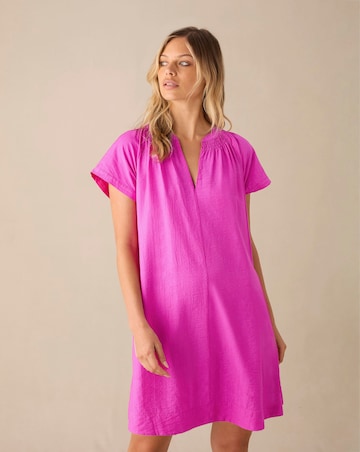 Ro&Zo Pink Chuck On Smocked Short Dress