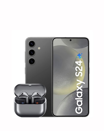 Samsung Galaxy S24 128GB - Onyx Black & Samsung Buds3 Wireless Earbuds - Silver