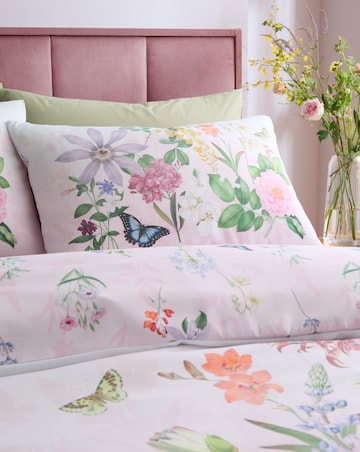 RHS x Catherine Lansfield Enchanted Butterfly Garden Soft Touch Duvet Cover Set