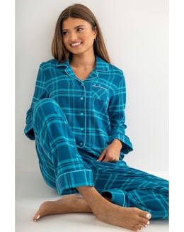 Pour Moi Cosy Check Brushed Cotton Pyjama Set