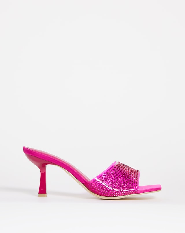 Joanna Hope Diamante Mule Sandals - Wide Fit (E)