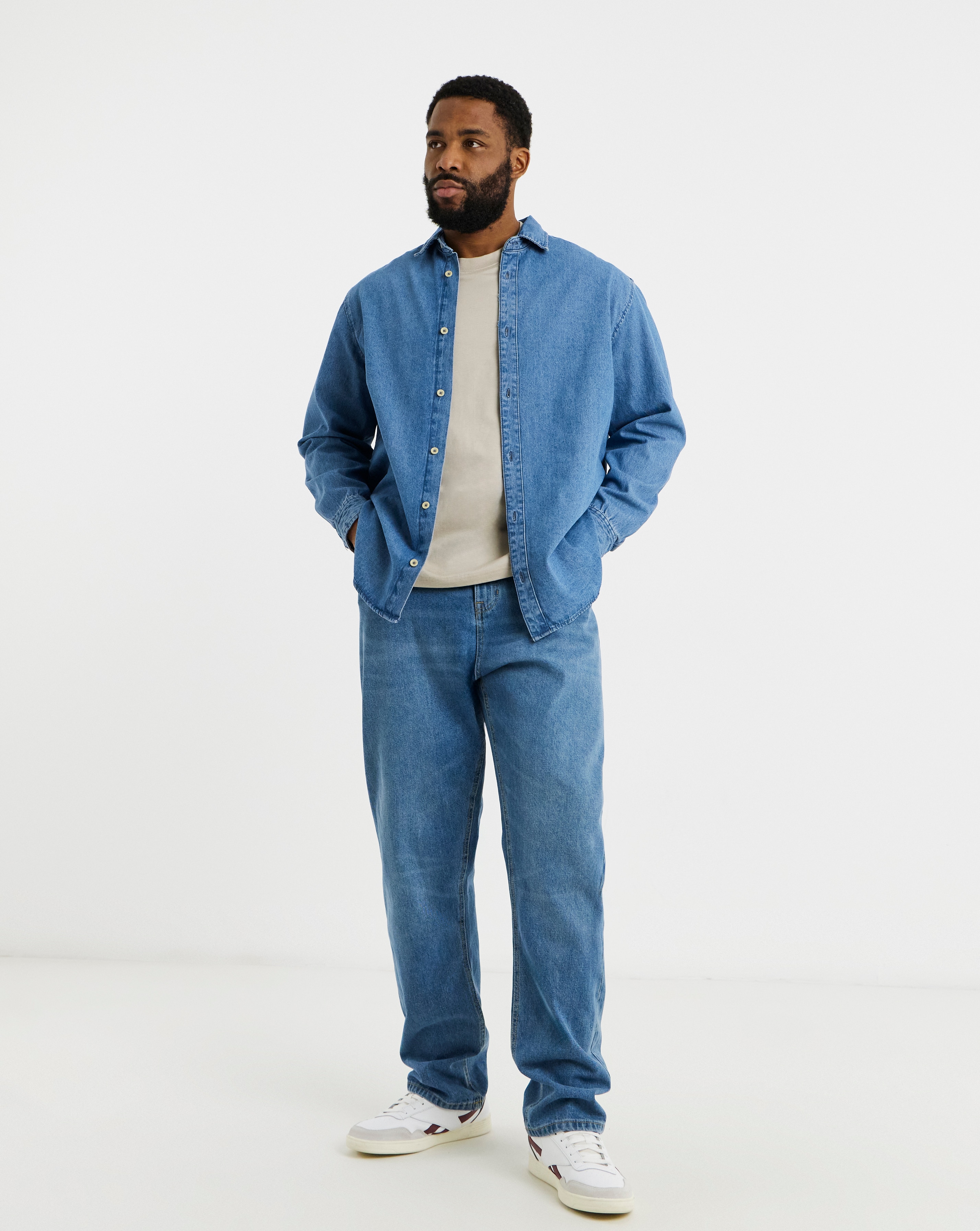 JACK & JONES Stanley Denim Shirt - Blue | JD Williams