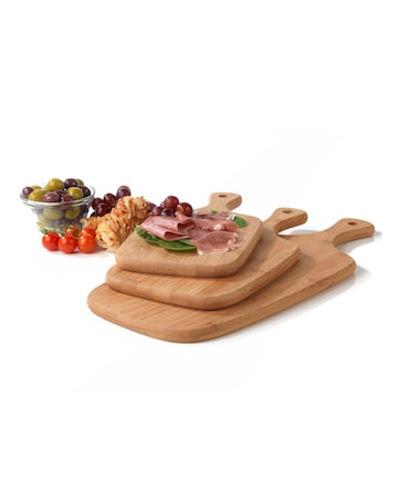 Salter Set of 3 Bamboo Paddle Chopping Boards