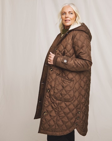 Julipa Longline Quilted Hooded Coat