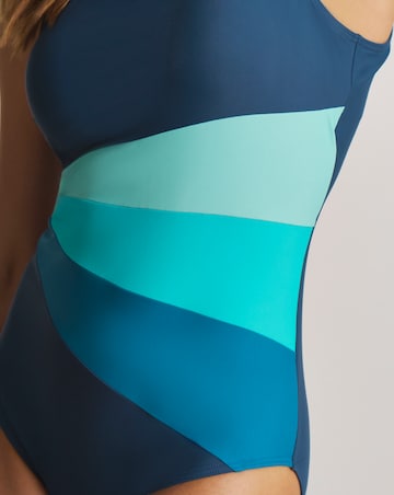 Sports Swimsuit Navy Colourblock