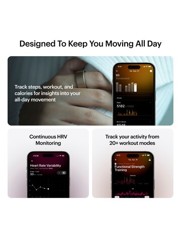 Ultrahuman Ring AIR Bluetooth Smart Ring - Brushed Rose Gold - Size 6