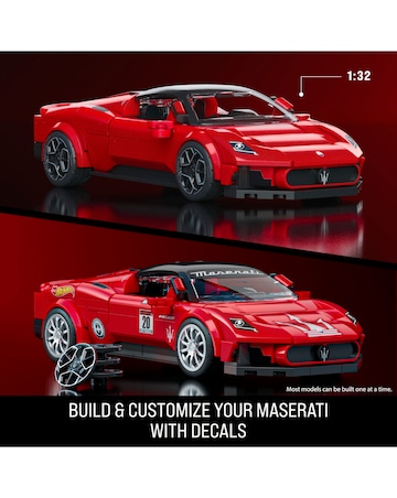 Mattel Brick Shop Hot Wheels Maserati Mc20 Building Toy Kit