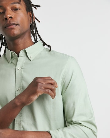 Long Sleeve Sage Oxford Shirt Regular