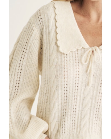 Nobody's Child Knitted Collar and Pointelle Jumper