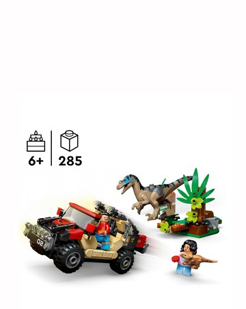 LEGO Jurassic World Raptor Off-Road Escape Velociraptor Toy Dinosaur 76972