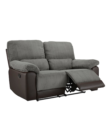 Harlow Fabric/Faux Leather Recliner 2 Seater Sofa