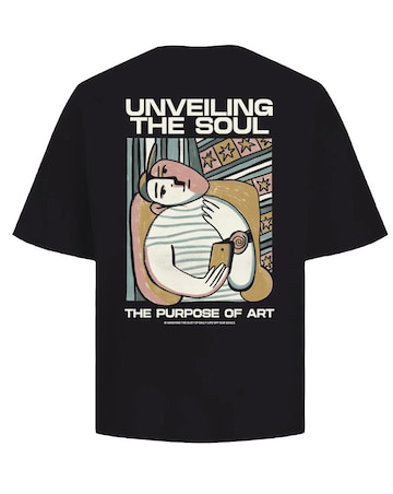 Jack & Jones Unveiling The Soul Back Graphic T-Shirt - Black