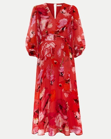 Phasse Eight Fedrica Floral Long Sleeve Midi Dress