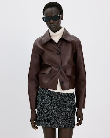 Mango Faux Leather Jacket