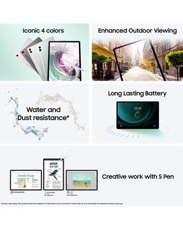 Samsung Galaxy Tab S9 FE+ 12.4in 128GB WiFi Tablet - Silver