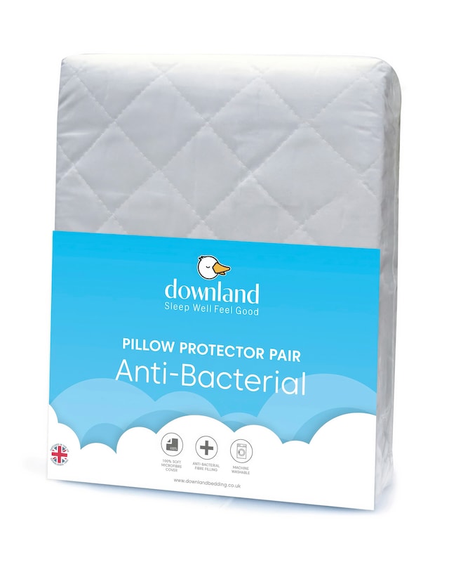 Downland Anti-Bacterial Pack of 2 Pillow Protectors