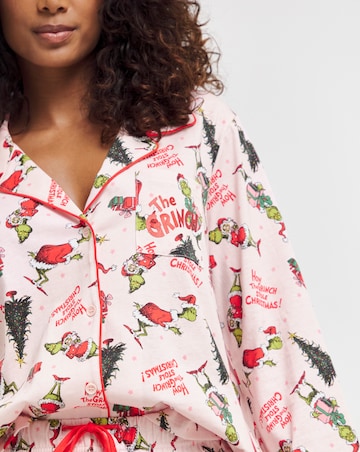 Christmas Grinch Button Through Pyjama Set