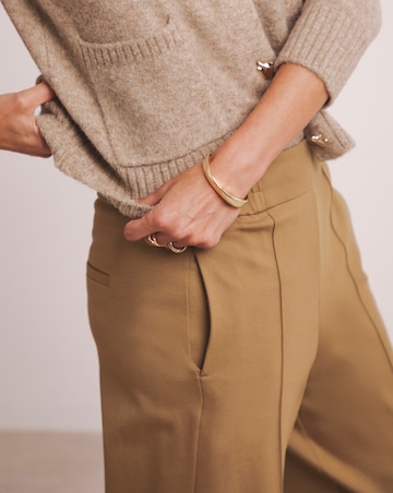 Anthology Camel Ponte Pull On Wide Leg Trouser
