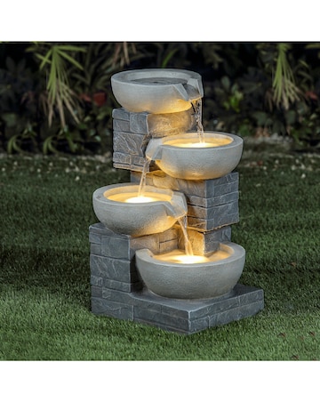 Charles Bentley 4 Tier Cascading Bowls Water Feature