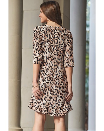 Sosandar Ruffle Hem Shift Dress