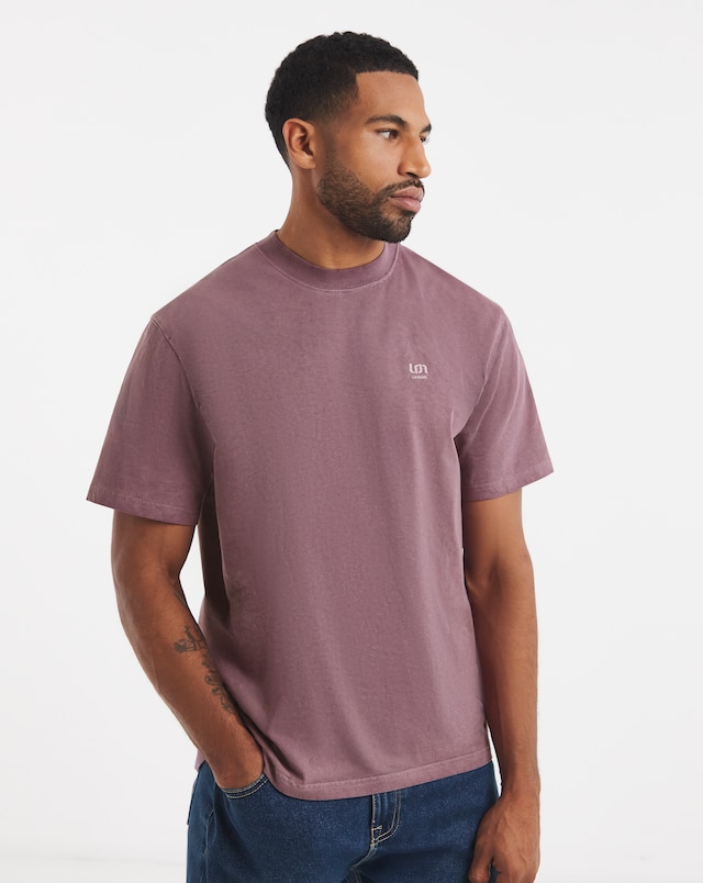 Union Garment Dyed Relaxed Fit T-Shirt- Plum
