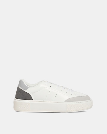 Jack & Jones Aspire Court PU Trainer - White Multi