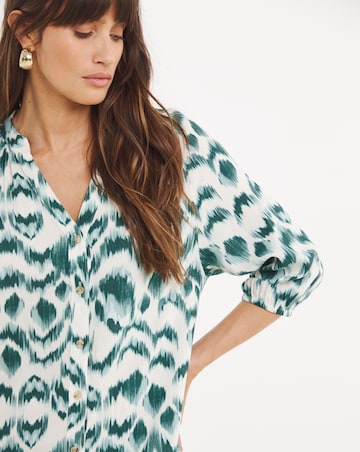 Button Through Kaftan Dress