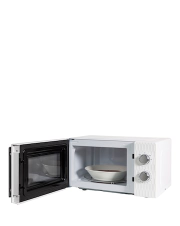 Russell Hobbs RHMM715 17Litre Textured Honeycomb Manual Microwave- White