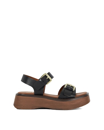 Dune Luno Leather Flatform Sandals Fit D