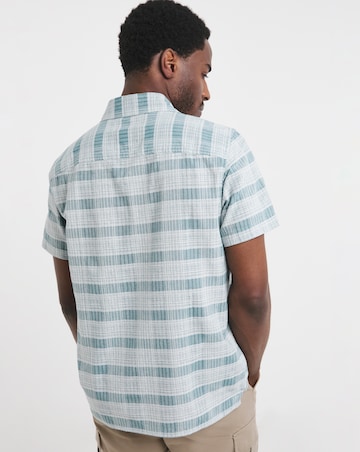Short Sleeve Textured Check Shirt