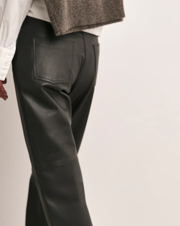 Anthology Black Leather Straight Leg Trouser