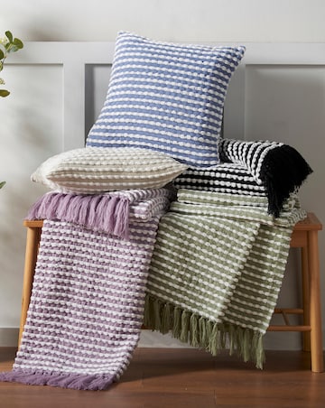 Catherine Lansfield Stab Stitch Filled Cushion