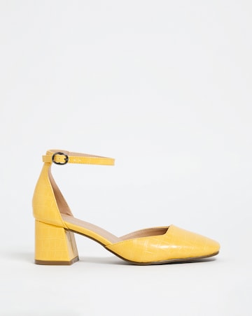 Two Part Block Heel Shoe - Extra Wide Fit (EEE)