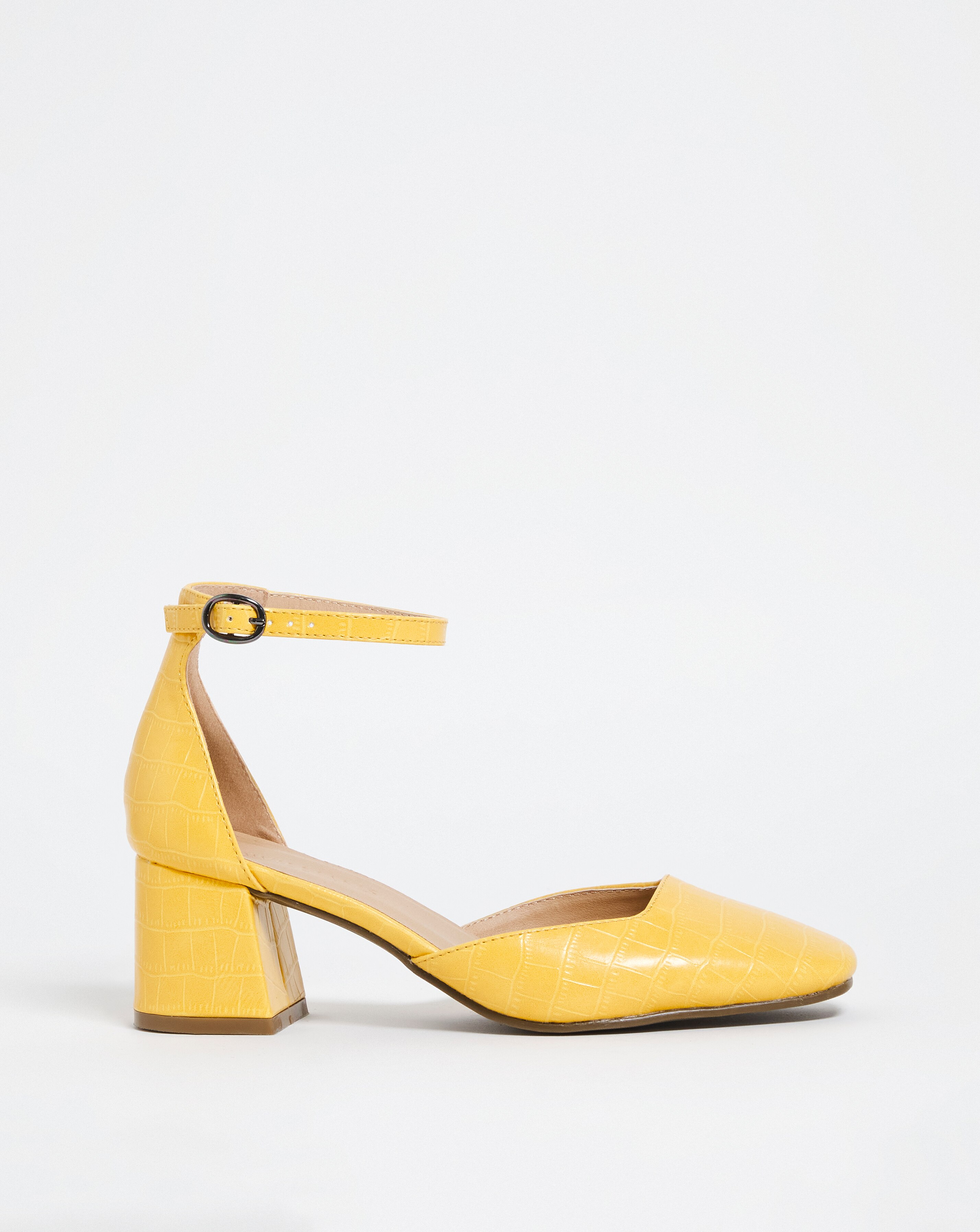 Two Part Block Heel Shoe - Extra Wide Fit (EEE)