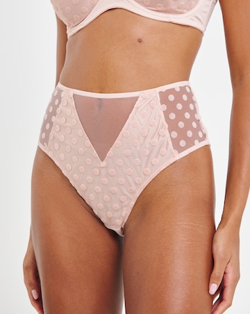 Pretty Secrets (2 Pack) Hannah Everyday Spot Mesh Briefs Black/Blush